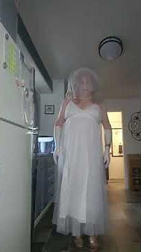 Wedding night! Michelle Willmington, modeling white bridal lingerie!