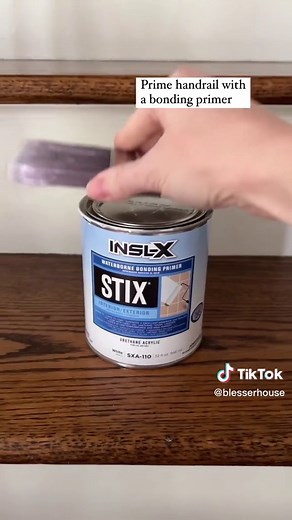 Simple DIY stair railing makeover!! If you have old balusters that aren’t your style, they’re fairly easy to replace. Wish we’d done this sooner! #stairmakeover #staircasemakeover #staircaserenovation #diystair #beforeandafterdiy