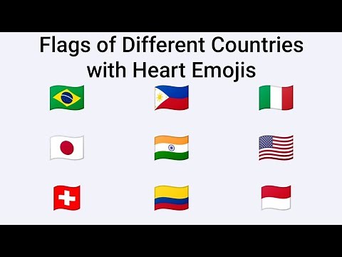 How to Type Country Flags with Heart Emojis ❤️🧡💛💚💙🤍