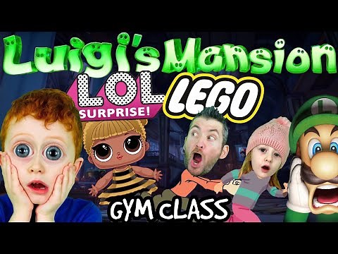 LUIGI'S MANSION, LOL SURPRISE, LEGO GYM CLASS! (Video Game Workout For Kids)
