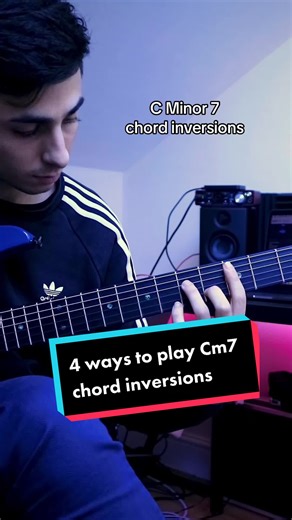 Chords hack of the day: 4 ways to play Cmin7 chord inversions in drop 2 voicings. This has to be my favorite way to practice chord inversions. It’s extremely helpful to map out the fretboard and to find cool different ways to spice up your playing. Don’t forget to do the same thing on other sets of strings as this is just an input. #suhr #sessionmusician #funk #funkopop #saturdayvibes #music #musica #guitarlick #guitarlicks #musictheory #musictheorytiktok #learnontiktok #guitartok #guitar #guita