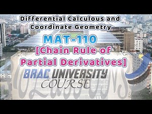 MAT-110 || Chain Rule of Partial Derivatives
