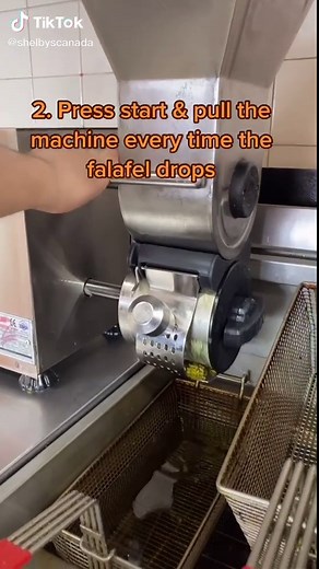 Have you seen a falafel maker before? #shelbyscanada #falafel #falafels #falafelkimchi #chickpeas