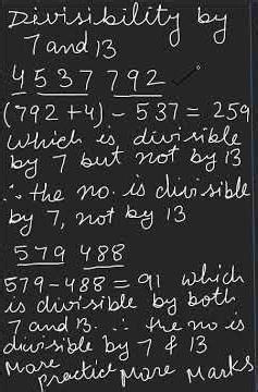 Divisibility by 7 for large numbers #maths #divisibilityrule #divisibilitytest #mathstricks
