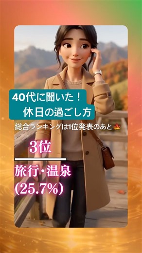 40代に聞いた！休日の過ごし方TOP3｜おうち時間が中心の世代 #ランクプラス #Shorts