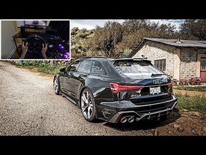 Audi RS6 Avant - Forza Horizon 5 | Steering Wheel Gameplay
