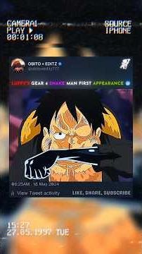 Luffy's Gear 4 Snake Man first Appearance 🥶 #onepiece #luffy #fyp #shorts #amv