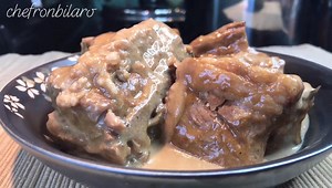 78K views · 1.3K reactions | PORK RIBS ADOBO SA GATA ( COCONUT MILK) - FOR WRITTEN RECIPE PLEASE CLICK THE LINK.https://youtu.be/n8B1ZkS8r88 | Chef Ron Bilaro | Facebook