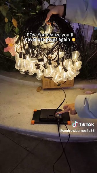 Stop paying for electricity! These solar string lights do all the work 🌞 8 modes, total backyard glow! #SolarStringLights #EcoFriendlyDecor #PatioMakeover #TikTokMadeMeBuyIt #LEDLights