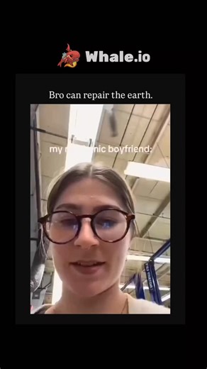 explain_eduverse_ on Instagram: "The video is a short, humorous clip that plays on the exaggerated idea of a mechanic boyfriend’s skills, starting with a young woman smiling at the camera while text on screen reads “bro can repair the earth.” It then cuts to her mechanic boyfriend in a garage opening his large red tool chest, which turns out to be extremely deep, perfectly organized, and packed with sockets, wrenches, and tools. As he proudly looks up and says “Is this not the most beautiful thi