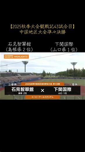 ⚾️ 点は入ったけど、そんなに見応えのない試合だった。 両校ともに投手は並レベルといったところで、下関国際の宮本は、前評判こそやや高かったが、実際見てみたら並レベルだった。 ピッチャーがパッとしておらず、両校ともにエラーやミスが出るとズルズルといってしまうような雰囲気である中、石見智翠館は序盤からミスが目立ち、下関国際に取られた６点のうち、４点はエラー絡みの失点であった。 また、石見智翠館は序盤に野球ＩＱの低さが露呈するような走塁ミスもあり、負けるべくして負けるような野球を展開していた。 石見智翠館は、こんな野球をしていたら、勝てる試合も取りこぼすと思うし、個々のレベルも高いとは到底言えないので、ひとつひとつのプレーの重さを、選手ひとりひとりが自覚して、野球に取り組んでもらいたい。 下関国際は、勝ったとはいえ完勝とは言えず、相手に力が無かったに過ぎないと思うので、過信や慢心をせず、地に足つけて、準決勝以降の試合に臨んでほしい。 ⚾️ と、思える試合だった✊ #高校野球 #中国地区秋季大会 #センバツ #下関国際 #石見智翠館