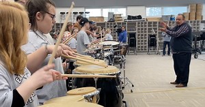 Hudsonville High School's new percussion ensemble goes viral