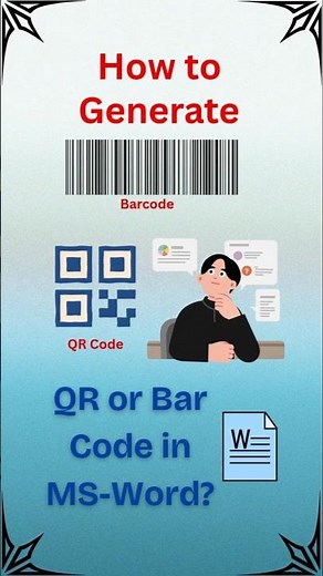 How to generate QR or Bar Code in MS-word?