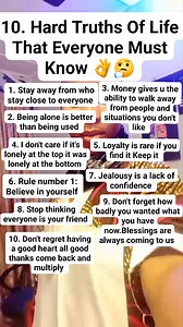 10. Hard truths of life that everyone must know #facebookviral | Joy Code Page