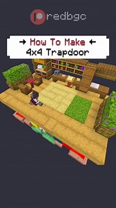 #Minecraft Making a 4x4 Hidden Trapdoor! Download at Patreon.com/redbgc Resource Pack: RedRefinedRs #minecraftmemes #redstone #mcpe