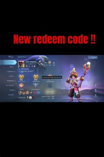 MLBB redemptional codes !! #mlbb #mobilelegends