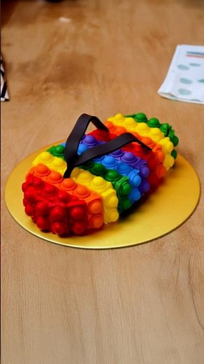 🌈Footwear Pop-It Cake Idea 🎂#shorts #popit #cake #hooplarecipes
