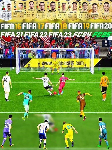Diogo Jota Penalty Kicks Evolution In Every FIFA - From FIFA 16 To EA FC 25 #penaltykick #jota #fc25