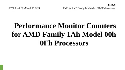 AMD 发布用于 Zen 5 CPU 性能监控的Linux内核补丁