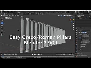 Quick and Easy Greco/Roman style Pillar Tutorial using Blender 2.90.1