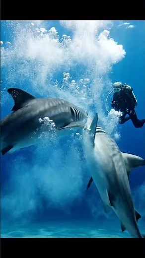 Two Giant Sharks Fighting Underwater — Unbelievable Real Footage #creaturecaught #marinemystery
