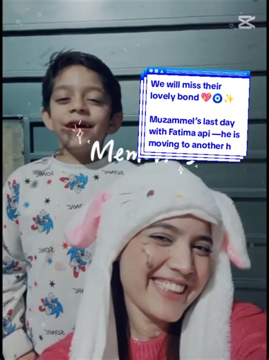 We will miss their lovely bond 💖🧿 @Fatima Faisal Muzammel’s last day with Fatima api —he is moving to another House 🏡 😔 #fatimafaisalfanclub #sistrology