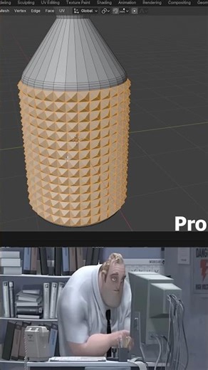 Noob vs Pro - Face poke #blender #b3d #tutorial
