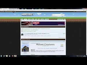 Tutorial Passo a Passo - Instalando Mod Mutant Creatures no Minecraft Original ou Pirata