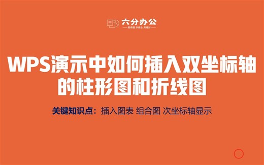 WPS演示中如何插入双坐标轴的柱形图和折线图