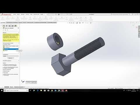 boulon écrou avec solidworks 2017