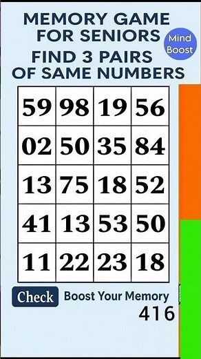 Brain Training for Seniors – Easy Brain Activity to Stay Sharp | Match the Numbers