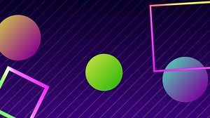 Download Circle Shape and Neon Square Retro Style for free