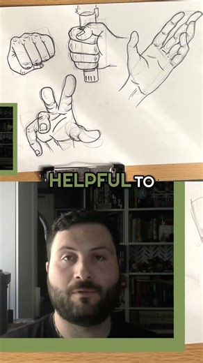 Master Drawing Hands: From Basic Fist to Advanced Perspective #shorts