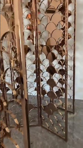 Rose Gold Stainless Steel Screen Production | Precision Metal Craft for Interior Projects