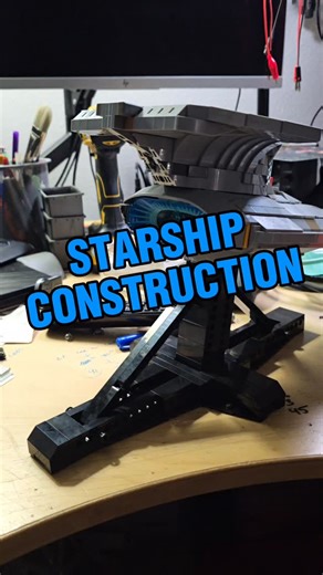 Starship Construction Update -- The U.S.S. Enterprise NCC-1701-D's secondary hull has been completed in drydock. #LEGO #StarTrek | The Sleepy Craftsman