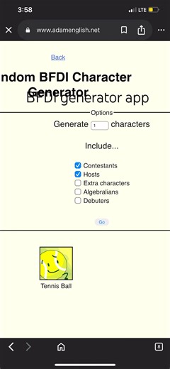 Try the BFDI generator app!