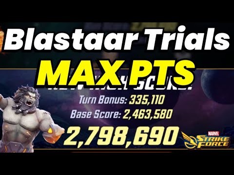 BLASTAAR TRIAL SECRETS! EASY 7 STARS MAX! NO Hellfire, Insidious OR Brimstone! | MARVEL Strike Force