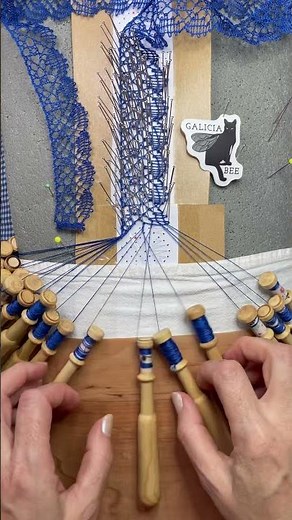 A little of this ✨ a little of that ✨ Bobbin lace magic. 😉 #bobbinlace #lace #fiberart