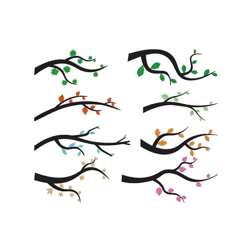 Tree Branch Embroidery Design, Branch Nature Tree Branch Machine Embroidery File, 8 Design, 8 Size, Instant Download - Etsy