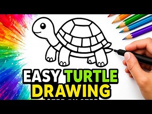 How to Draw a Turtle | Easy Step by Step Drawing Tutorial for Beginners