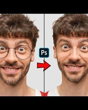 how to remove glasses in photoshop || how to remove eye glasses in photoshop