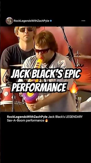 Jack Black’s Legendary Sax-A-Boom Performance 🎷😂 #livemusic #jackblack #shorts