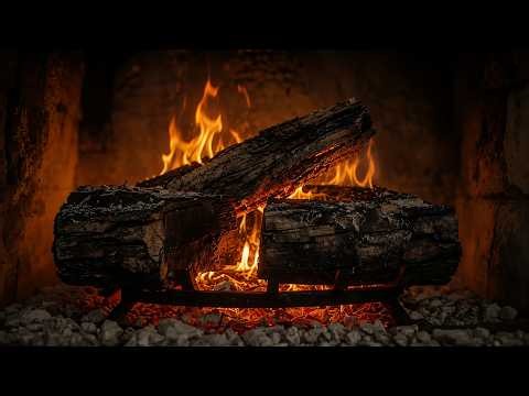 Relaxing Fireplace 4K 🔥 Cozy Crackling Fire Sounds for Sleep, Study & Stress Relief