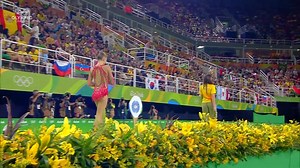 The Women's rhythmic individual all-around competition at the 2016 Summer Olympics in Rio, was one event we will not soon forget! Margarita Mamun (Russia) took home the gold medal, but the competition was tough, with Yana Kudryavtseva (Russia) taking home Silver and Ganna Rizatdinova (Ukraine) bringing home the bronze. | Olympics