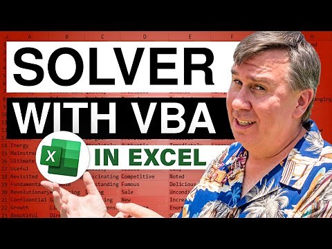 Excel - Use Solver with VBA - Episode 1830