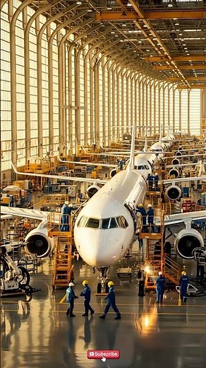 “Precision Engineering: Boeing Aircraft Assembly Line! ⚙️🛫