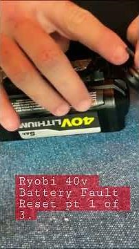 Ryobi 40v Battery Fault Reset pt 1 of 3 full video on my Profile. ‪@popopthepatriot‬