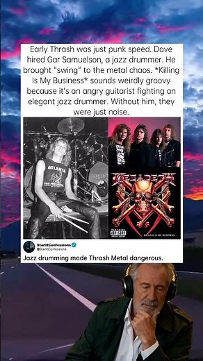 Megadeth's first drummer was actually a Jazz musician #GarSamuelson #Drumming #musictheory
