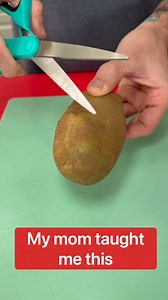 Easier way to peel potatoes #reels #hack | At Home with Jennie and Nick