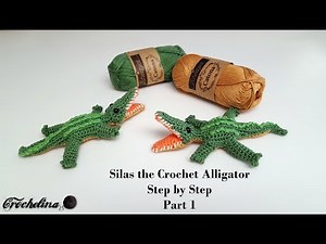 How to Crochet an Alligator part 1 Crochelina